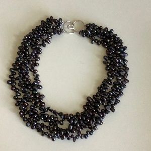 Ross-Simons Multi strand grey/black pearl necklace